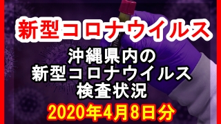 【2020年4月8日分】沖縄県内で実施されている新型コロナウイルスの検査状況について