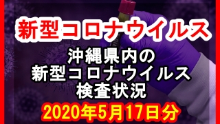 【2020年5月17日分】沖縄県内で実施されている新型コロナウイルスの検査状況について