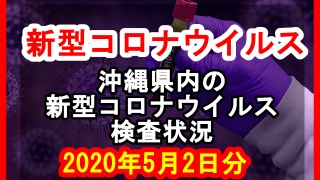 【2020年5月2日分】沖縄県内で実施されている新型コロナウイルスの検査状況について