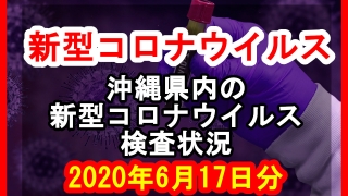 【2020年6月17日分】沖縄県内で実施されている新型コロナウイルスの検査状況について