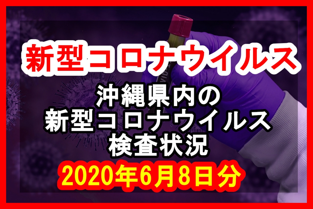 【2020年6月8日分】沖縄県内で実施されている新型コロナウイルスの検査状況について