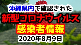 2020年8月9日に発表された沖縄県内で確認された新型コロナウイルス感染者情報一覧