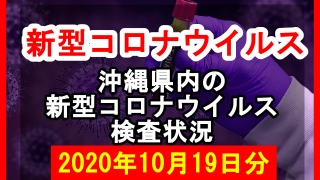【2020年10月19日分】沖縄県内で実施されている新型コロナウイルスの検査状況について