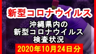 【2020年10月24日分】沖縄県内で実施されている新型コロナウイルスの検査状況について