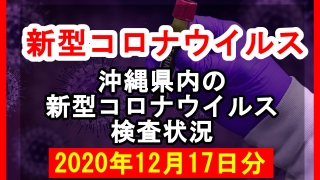 【2020年12月17日分】沖縄県内で実施されている新型コロナウイルスの検査状況について