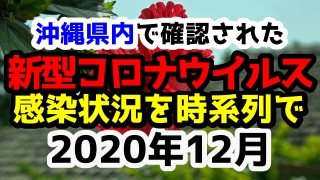 【2020年12月】沖縄県内で確認された新型コロナウイルスの感染状況について経緯を時系列にまとめてみた※随時更新