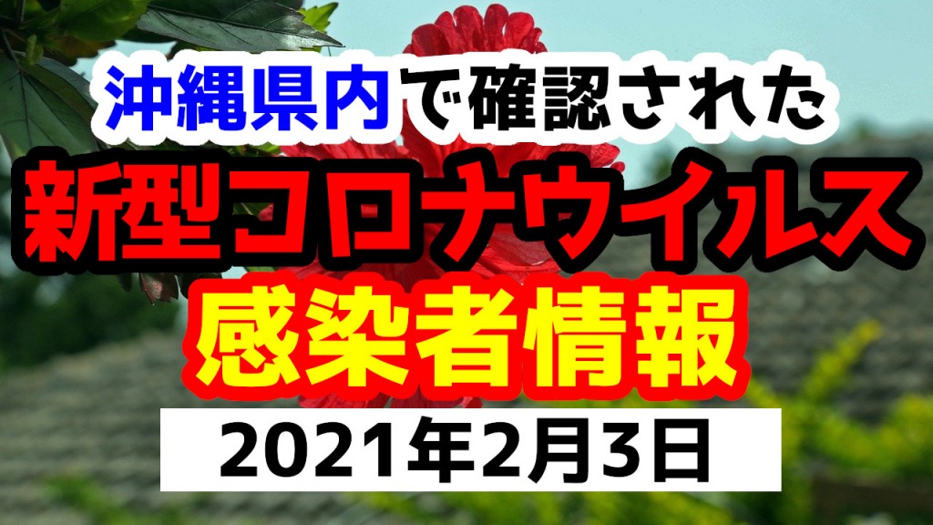 2021年2月3日に発表された沖縄県内で確認された新型コロナウイルス感染者情報一覧