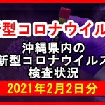 【2021年2月2日分】沖縄県内で実施されている新型コロナウイルスの検査状況について
