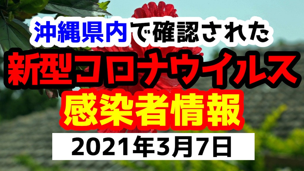 2021年3月7日に発表された沖縄県内で確認された新型コロナウイルス感染者情報一覧