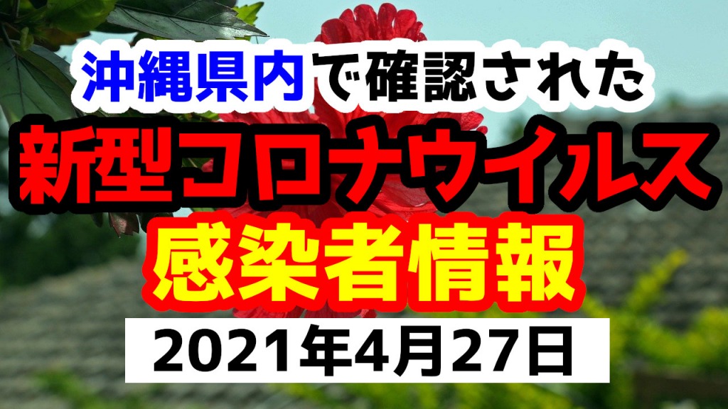 2021年4月27日に発表された沖縄県内で確認された新型コロナウイルス感染者情報一覧