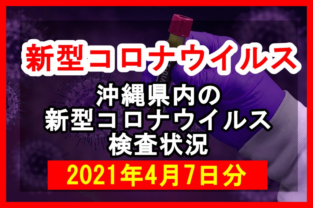 【2021年4月7日分】沖縄県内で実施されている新型コロナウイルスの検査状況について