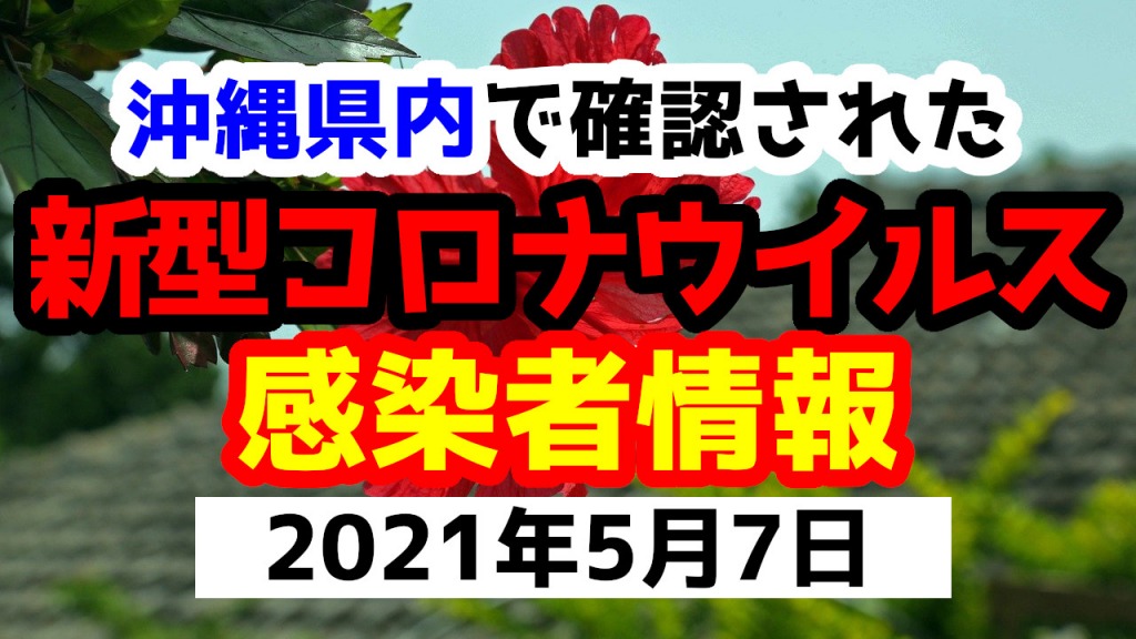 2021年5月7日に発表された沖縄県内で確認された新型コロナウイルス感染者情報一覧