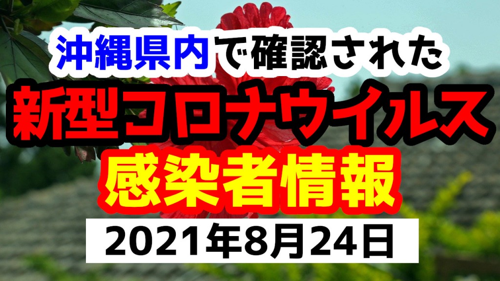 2021年8月24日に発表された沖縄県内で確認された新型コロナウイルス感染者情報一覧