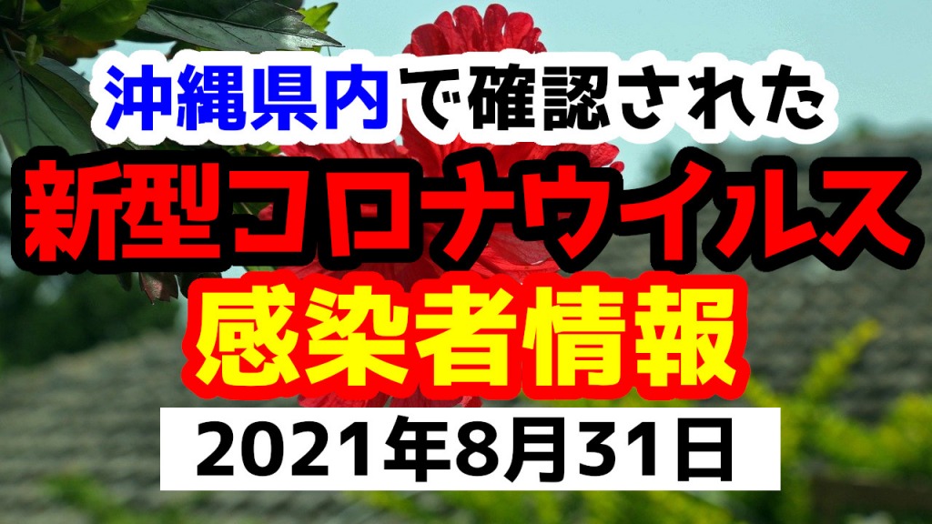 2021年8月31日に発表された沖縄県内で確認された新型コロナウイルス感染者情報一覧