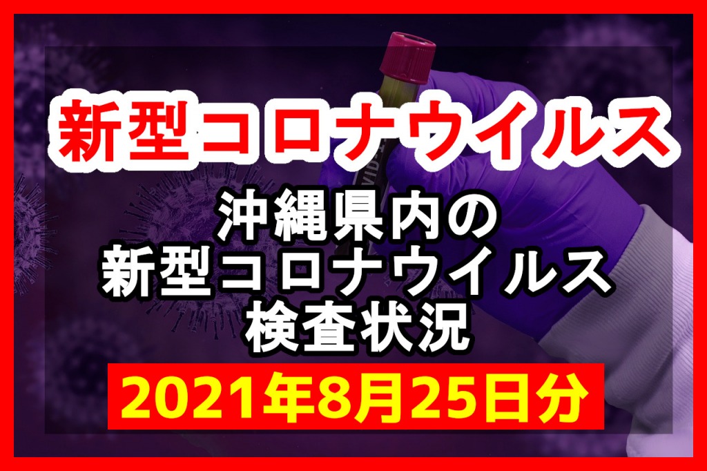 【2021年8月25日分】沖縄県内で実施されている新型コロナウイルスの検査状況について