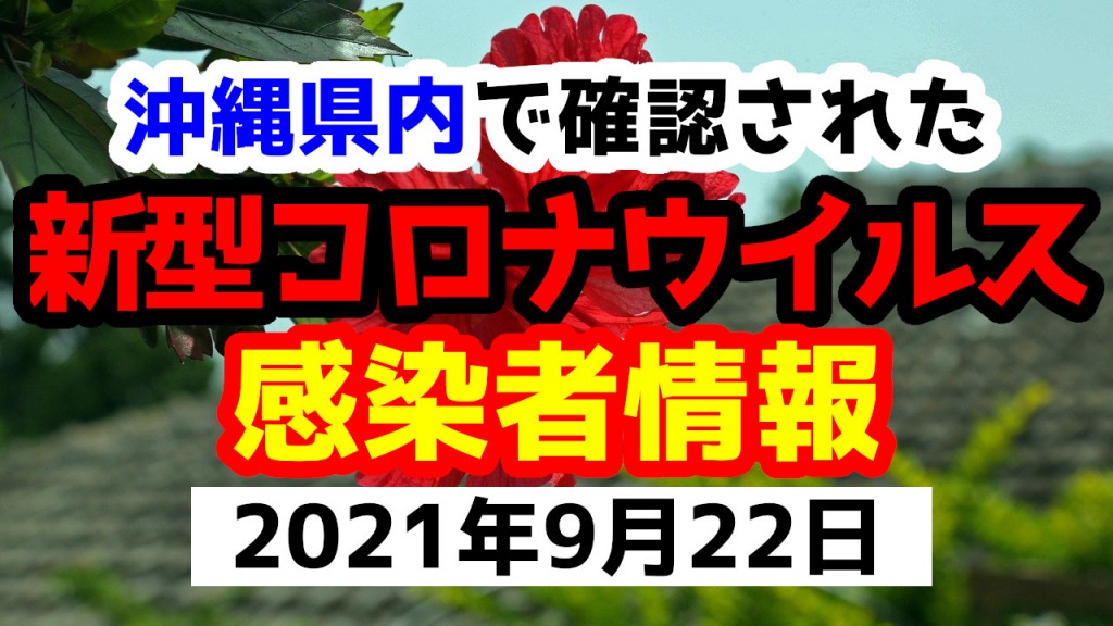 2021年9月22日に発表された沖縄県内で確認された新型コロナウイルス感染者情報一覧