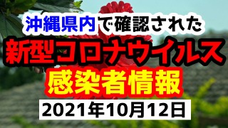 2021年10月12日に発表された沖縄県内で確認された新型コロナウイルス感染者情報一覧