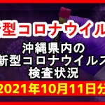 【2021年10月11日分】沖縄県内で実施されている新型コロナウイルスの検査状況について