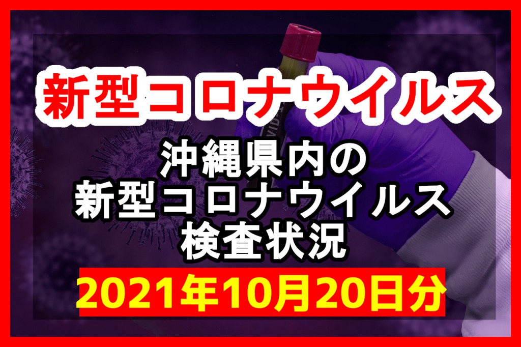 【2021年10月20日分】沖縄県内で実施されている新型コロナウイルスの検査状況について